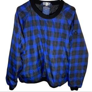 Sunderland of Scotland Weatherbeater Windbreaker Waterproof Plaid Blue Black XL